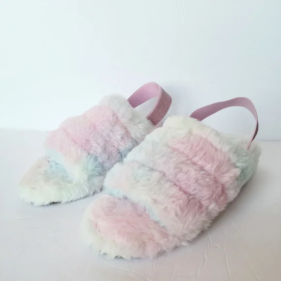 NEW Rainbow pastel slippers/sandals - Picture 8 of 10